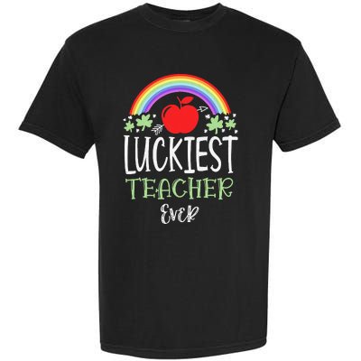 Irish Teacher Luckiest Teacher Ever St Patricks Day School Garment-Dyed Heavyweight T-Shirt