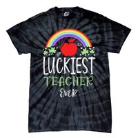 Irish Teacher Luckiest Teacher Ever St Patricks Day School Tie-Dye T-Shirt