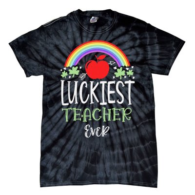 Irish Teacher Luckiest Teacher Ever St Patricks Day School Tie-Dye T-Shirt