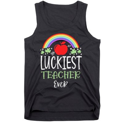 Irish Teacher Luckiest Teacher Ever St Patricks Day School Tank Top