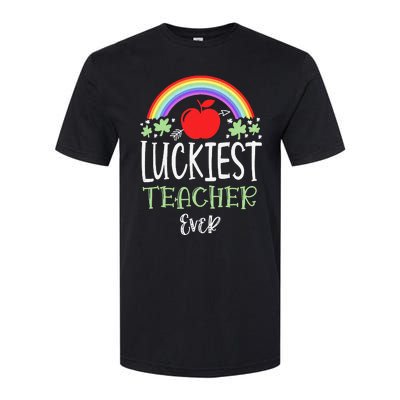 Irish Teacher Luckiest Teacher Ever St Patricks Day School Softstyle CVC T-Shirt