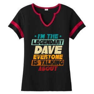 IM The Legendary Dave Ladies Halftime Notch Neck Tee