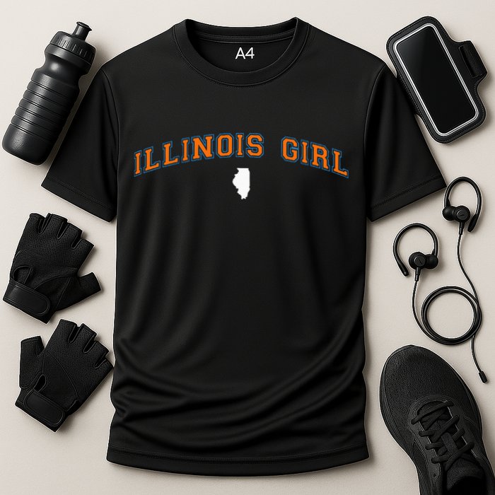 Illinois The Land Of Lincoln Cooling Performance Crew T-Shirt