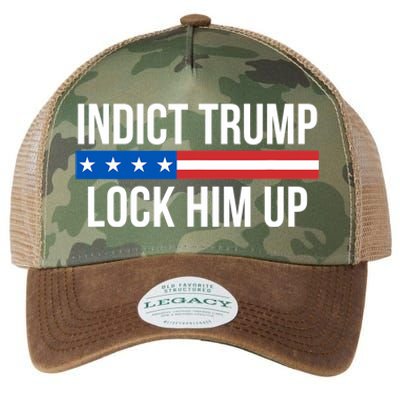 Indict Trump Lock Him Up Legacy Tie Dye Trucker Hat