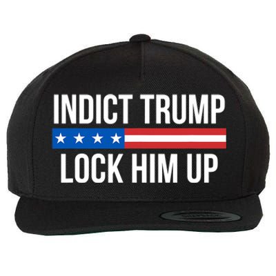 Indict Trump Lock Him Up Wool Snapback Cap