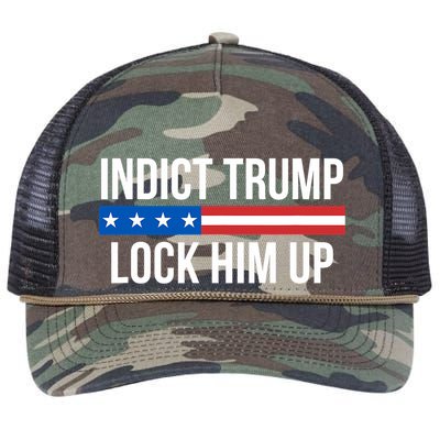 Indict Trump Lock Him Up Retro Rope Trucker Hat Cap