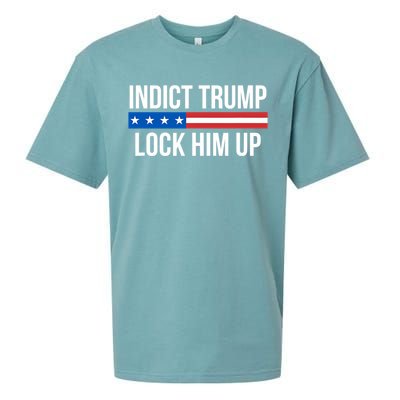 Indict Trump Lock Him Up Sueded Cloud Jersey T-Shirt