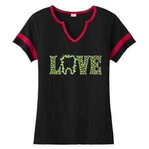 Irish Tooth Love Shamrock Dentist St Patricks Day Adult Cute Gift Ladies Halftime Notch Neck Tee