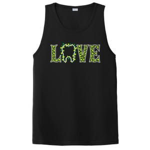 Irish Tooth Love Shamrock Dentist St Patricks Day Adult Cute Gift PosiCharge Competitor Tank