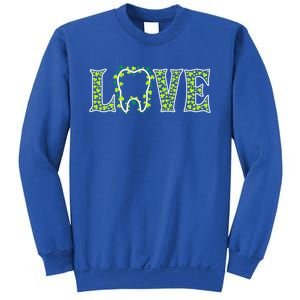 Irish Tooth Love Shamrock Dentist St Patricks Day Adult Cute Gift Sweatshirt