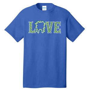 Irish Tooth Love Shamrock Dentist St Patricks Day Adult Cute Gift Tall T-Shirt