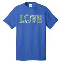 Irish Tooth Love Shamrock Dentist St Patricks Day Adult Cute Gift Tall T-Shirt