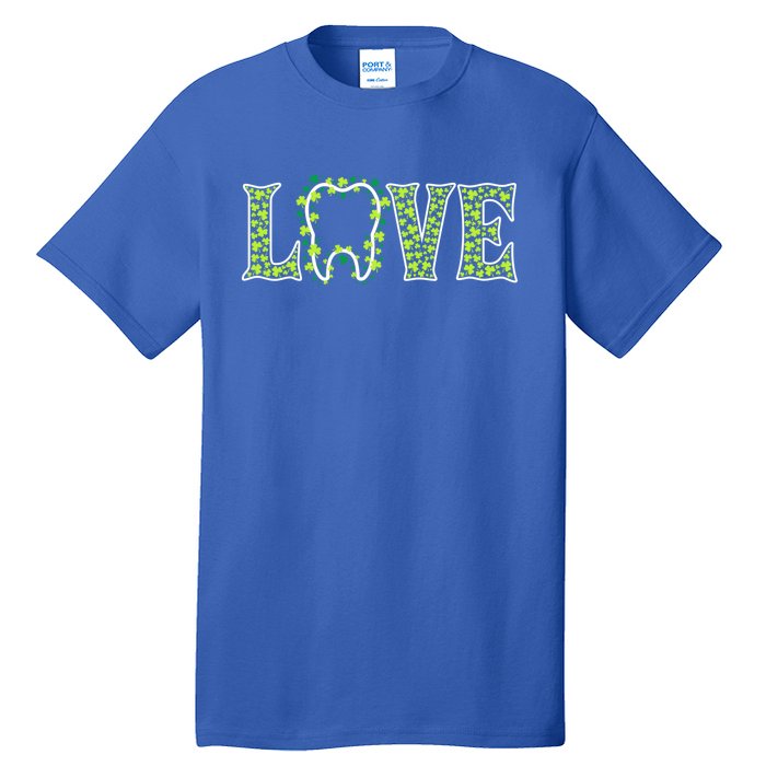 Irish Tooth Love Shamrock Dentist St Patricks Day Adult Cute Gift Tall T-Shirt