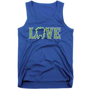 Irish Tooth Love Shamrock Dentist St Patricks Day Adult Cute Gift Tank Top