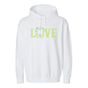 Irish Tooth Love Shamrock Dentist St Patricks Day Adult Cute Gift Garment-Dyed Fleece Hoodie