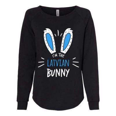 I'm The Latvian Bunny Ears Latvia Easter Sunday Great Gift Womens California Wash Sweatshirt