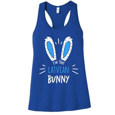 I'm The Latvian Bunny Ears Latvia Easter Sunday Great Gift Women's Racerback Tank