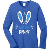 I'm The Latvian Bunny Ears Latvia Easter Sunday Great Gift Ladies Long Sleeve Shirt