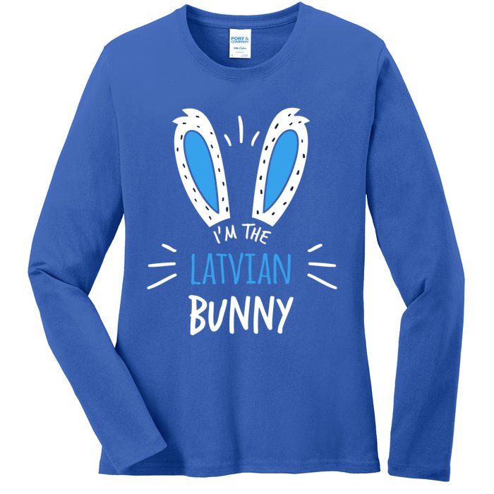 I'm The Latvian Bunny Ears Latvia Easter Sunday Great Gift Ladies Long Sleeve Shirt