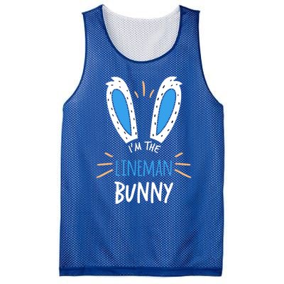 I'm The Line Bunny Ears Electrician Easter Sunday Gift Mesh Reversible Basketball Jersey Tank