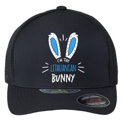 I'm The Lithuanian Bunny Ears Lithuania Easter Sunday Gift Flexfit Unipanel Trucker Cap