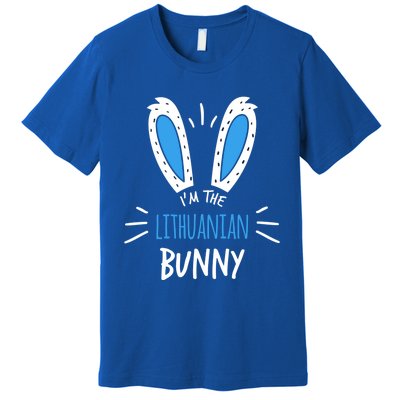 I'm The Lithuanian Bunny Ears Lithuania Easter Sunday Gift Premium T-Shirt