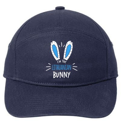 I'm The Lithuanian Bunny Ears Lithuania Easter Sunday Gift 7-Panel Snapback Hat