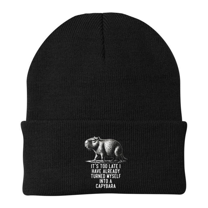 It’S Too Late I Have Already Turned Myself Into A Capybara Knit Cap Winter Beanie