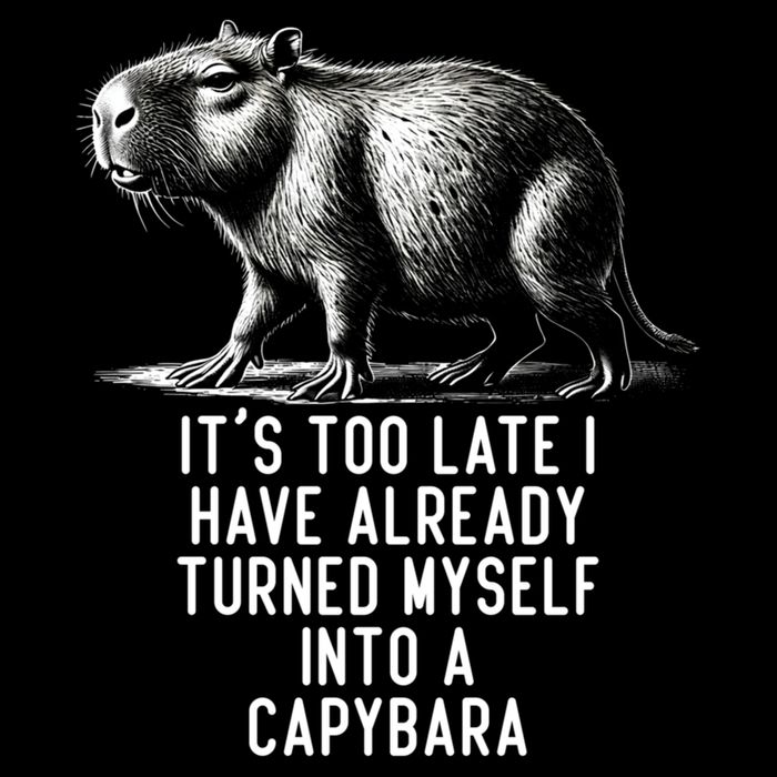 It’S Too Late I Have Already Turned Myself Into A Capybara Drawstring Bag