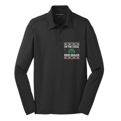 IM The Legal Drug Dealer Medicine Xmas Pharmacy Crew Gift Silk Touch Performance Long Sleeve Polo