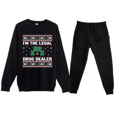 IM The Legal Drug Dealer Medicine Xmas Pharmacy Crew Gift Premium Crewneck Sweatsuit Set