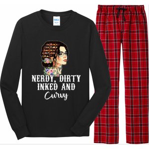 Inked Tattoo Lover Nerdy Dirty And Curvy Tattooed Long Sleeve Pajama Set