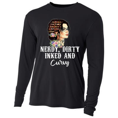 Inked Tattoo Lover Nerdy Dirty And Curvy Tattooed Cooling Performance Long Sleeve Crew