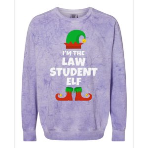 IM The Law Student Elf Family Pajama Christmas Funny Colorblast Crewneck Sweatshirt