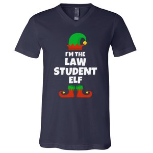 IM The Law Student Elf Family Pajama Christmas Funny V-Neck T-Shirt