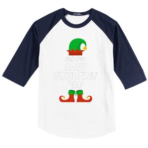 IM The Law Student Elf Family Pajama Christmas Funny Baseball Sleeve Shirt