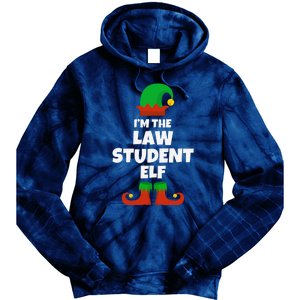 IM The Law Student Elf Family Pajama Christmas Funny Tie Dye Hoodie