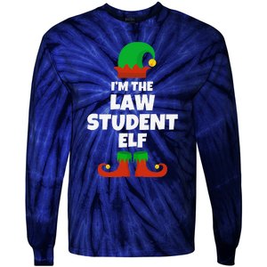 IM The Law Student Elf Family Pajama Christmas Funny Tie-Dye Long Sleeve Shirt