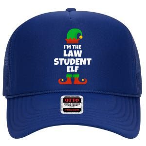 IM The Law Student Elf Family Pajama Christmas Funny High Crown Mesh Back Trucker Hat