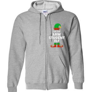 IM The Law Student Elf Family Pajama Christmas Funny Full Zip Hoodie