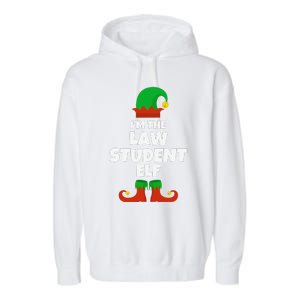 IM The Law Student Elf Family Pajama Christmas Funny Garment-Dyed Fleece Hoodie