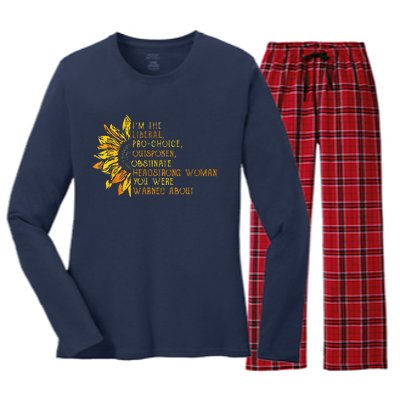 IM The Liberal Woman You Were Warned About Women's Long Sleeve Flannel Pajama Set 