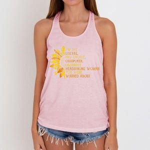 IM The Liberal Woman You Were Warned About Women's Knotted Racerback Tank