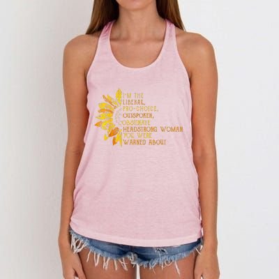 IM The Liberal Woman You Were Warned About Women's Knotted Racerback Tank