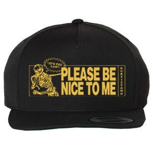 Its The Law Please Be Nice To Me Skeleton Wool Snapback Cap