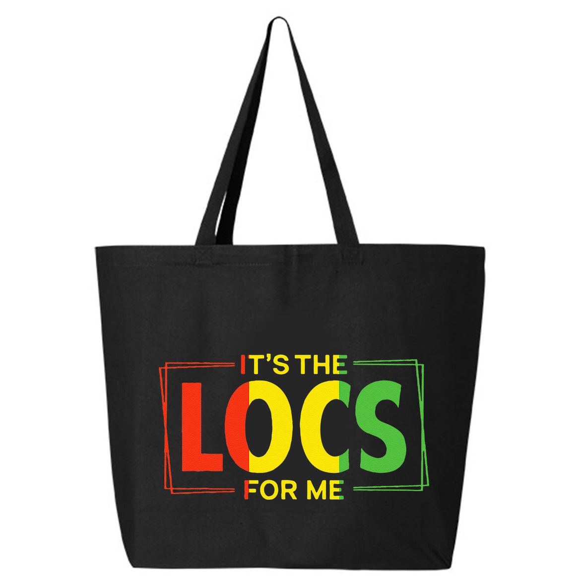 It's the Locs For Me Afro Hair Black American African 25L Jumbo Tote