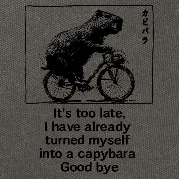ItS Too Late I Have Already Turned Myself Into A Capybara Cotton Canvas Backpack