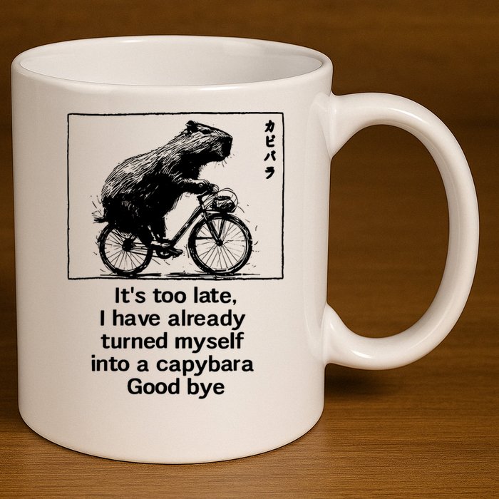 ItS Too Late I Have Already Turned Myself Into A Capybara 11oz C Handle Ceramic Mug