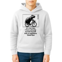 ItS Too Late I Have Already Turned Myself Into A Capybara Kids Hoodie