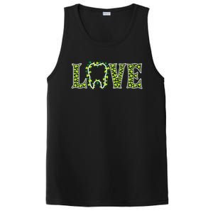 Irish Tooth Love Shamrock Dentist St Patricks Day Adult Funny Gift PosiCharge Competitor Tank